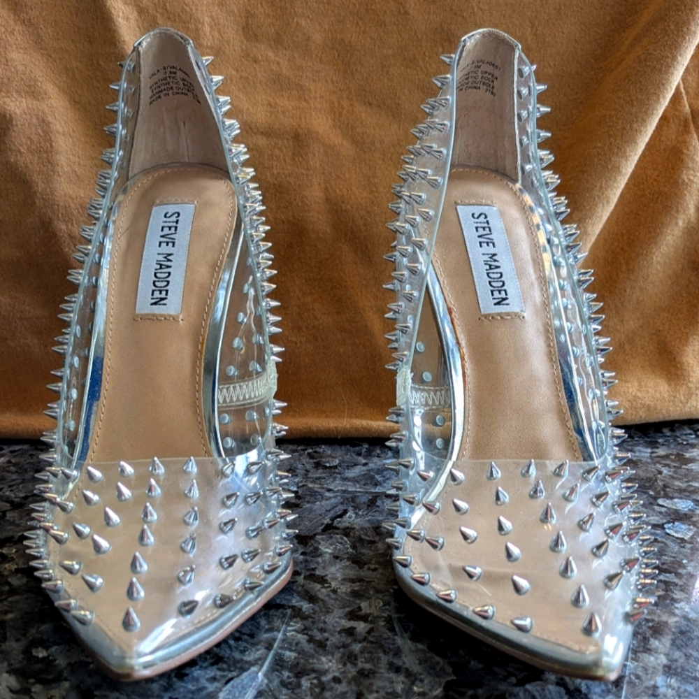 Steve Madden Silver Spiked Women's Heels
